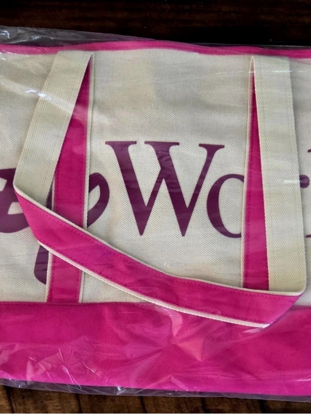 Disney Parks 2026 WDW Logo Mania Fantasyland Feels Pink Large Canvas Tote Bag